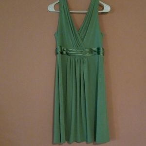 David's Bridal Green Bridesmaid Dress